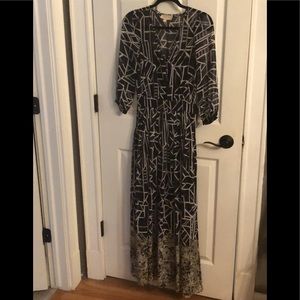 Geometric Pattern Maxi Dress